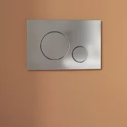 Plaque de déclenchement WC double touche chromée GoodHome