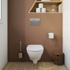 Plaque de déclenchement WC double touche chromée GoodHome