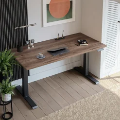 Plateau laminé chêne chocolat 120 x 60 cm pour bureau, table, table basse