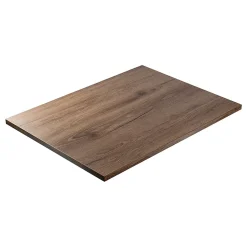 Plateau laminé chêne chocolat 138 x 80 cm pour bureau, table, table basse