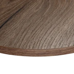 Plateau laminé chêne chocolat rond, diamètre 50 cm, pour bureau, table, table basse