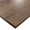 Plateau laminé chêne chocolat 138 x 68 cm pour bureau, table, table basse