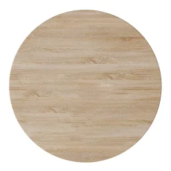 Plateau laminé chêne sonoma rond, diamètre 90 cm, pour bureau, table, table basse