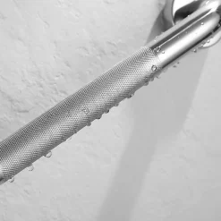 Poignée de sécurité antidérapante de 40 cm avec finition chromée polie en acier inoxydable Kibath