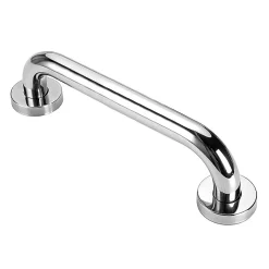 Poignée de sécurité lisse de 25 cm, finition chromée polie, en acier inoxydable Kibath