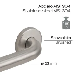 Poignée De Support 45 Cm En Acier Brossé Loto De Kiamami Valentina