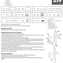 Poignée d'entrée pour le bain Max 60kg MSV