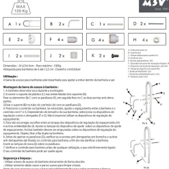 Poignée d'entrée pour le bain Max 60kg MSV