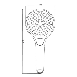 Pomme de douche 3 jets VILLEROY & BOCH Verve Showers Or brossé
