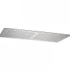 Pomme de douche haute à encastrer rectangulaire inox 78x38cm sorties d'eau en silicone anti-calcaire SANINDUSA King chromé