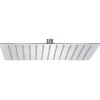Pomme de douche pluie 30x30 cm argente Helloshop26
