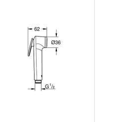 Pommeau de douche - GROHE Vitalio - 1 jet - Technologie anti-brûlure - Economie d'eau
