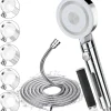 Pommeau de douche argenté 6 modes haute pression
