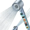 Pommeau de douche bleu haute pression 4 modes