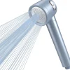 Pommeau de douche bleu haute pression 3 jets filtré