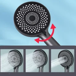 Pommeau de douche domestique, pommeau de douche à main, pommeau de douche, gris pistolet