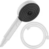 Pommeau de douche HANSGROHE Pulsify Select EcoSmart 105 3 jets Relaxation + flexible de douche Designflex 160 cm blanc mat