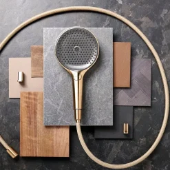 Pommeau de douche HANSGROHE Raindance Select S EcoSmart 120 3 jets + flexible HANSGROHE Designflex 125 cm bronze brossé