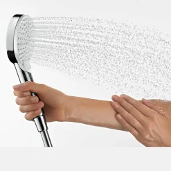 Pommeau de douche Hansgrohe Crometta 2 jets coloris blanc en plastique ABS et polypropylène