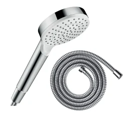 Pommeau de douche HANSGROHE Crometta + Flexible Metaflex 160 cm chromé