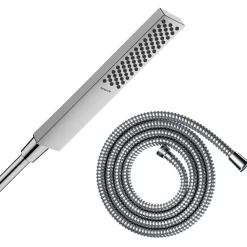 Pommeau de douche HANSGROHE Pulsify E 100 EcoSmart chromé + flexible de douche 1,60 m HANSGROHE Metaflex chromé