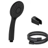 Pommeau de douche JACOB DELAFON Juliette noir mat + flexible et support de douche noir mat