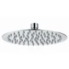 Pommeau de douche rond de 20 cm avec finition chromée brillante en laiton Kibath
