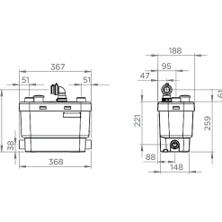 Pompe de relevage sanispeed + - SFA