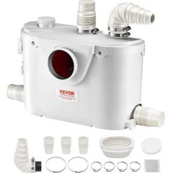 Pompe macératrice 500W, sanitaire 4 entrées eau, 110 L min, ht. refoulement 8 m.