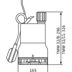 Pompe submersible Drain TMW 32/8 Wilo - Puissance 370 W - Filetage 1'1/4