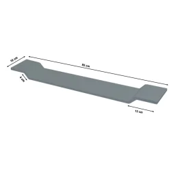Pont de baignoire en fonte minérale PB4208 - 85x16cm - Gris mat