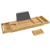Pont de Baignoire Extensible en Bambou - L75/109 cm