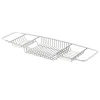Pont de baignoire MSV coloris gris en acier inoxydable l.68,5 x H.5,5 cm