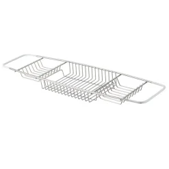 Pont de baignoire MSV coloris gris en acier inoxydable l.68,5 x H.5,5 cm