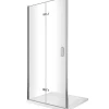 Porte de douche 6 mm pliante pour installation en niche - 73-76,5
