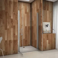 Porte de douche battante 105cm en verre anticalcaire Porte de douche Hauteur 197cm