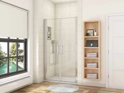 Porte de douche battante 80cm en verre anticalcaire Porte de douche Hauteur 187cm