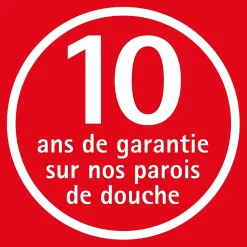 Porte de douche battante l.160 x H.192 cm, verre transparent, profilé noir mat, Schulte NewStyle