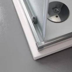 Porte De Douche Carrée 80X80 Cm Mat Effet Peau D'orange 6 Mm - Giada