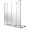 Porte de douche 200CM H190 Verre Transparent avec Easy-Clean mod. Flip Porte + Porte