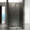 Porte de douche coulissante NAPOLIBLACK H.200 x L. 170 cm verre transparent 8 mm - Saniverre