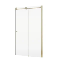 Porte de douche coulissante l.100 x H.200 cm, verre transparent, profilé doré mat, Schulte MasterClass