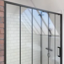 Porte de douche coulissante noir Galedo FactorX 120cm