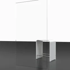 Porte de douche coulissante transparente l. totale 120 x H.200 cm avec porte latérale fixe gauche l.80 cm, profilé noir, Schulte Impériale 8