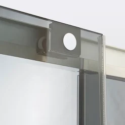 Porte de douche coulissante Cooke & Lewis Zilia verre fumé 140 cm