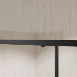 Porte de douche Coulissante Noir 100x185cm - Extensible de 98.5 à 112.5cm - BLACK SLIDE 100