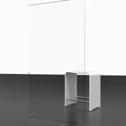 Porte de douche coulissante avec roulettes l.100 x H.200 cm, verre transparent anticalcaire, profilé noir mat, Schulte NewStyle