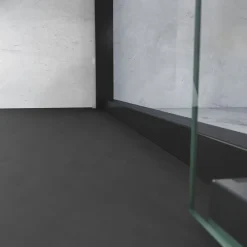 Porte de douche coulissante droite l.120 x H.200, verre transparent, profilé noir, Schulte Trend2.0
