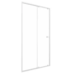 Porte de douche coulissante blanc Galedo Spot transparent 100cm