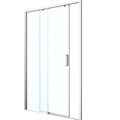 Porte de douche coulissante PMR l.120 x 195 cm, profilés finition chrome, GoodHome Ledava